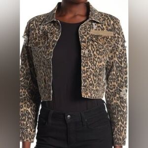 Vintage Havana Animal Print Jean Jacket
